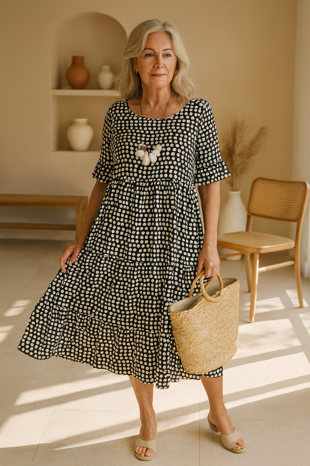 Iris | Sable Midi Kjole