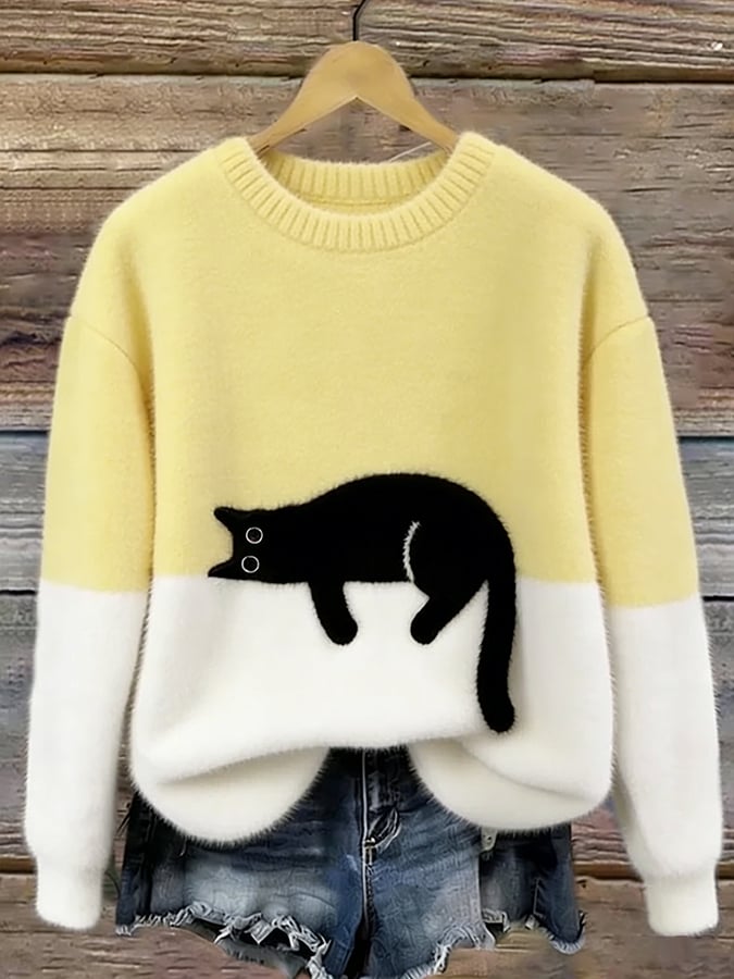 Luna | Sweatshirt med kattegrafik