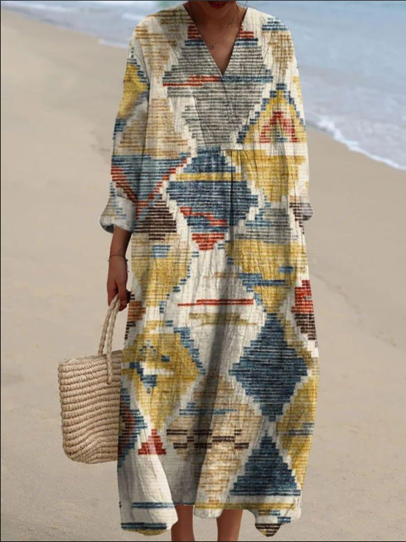 Naïa | Boheme kjole med etniske mønstre