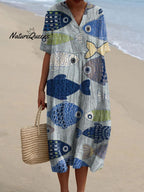 Édolie | Fisk Grafik Kjole