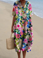 Élya | Blomsterkjole akvarel